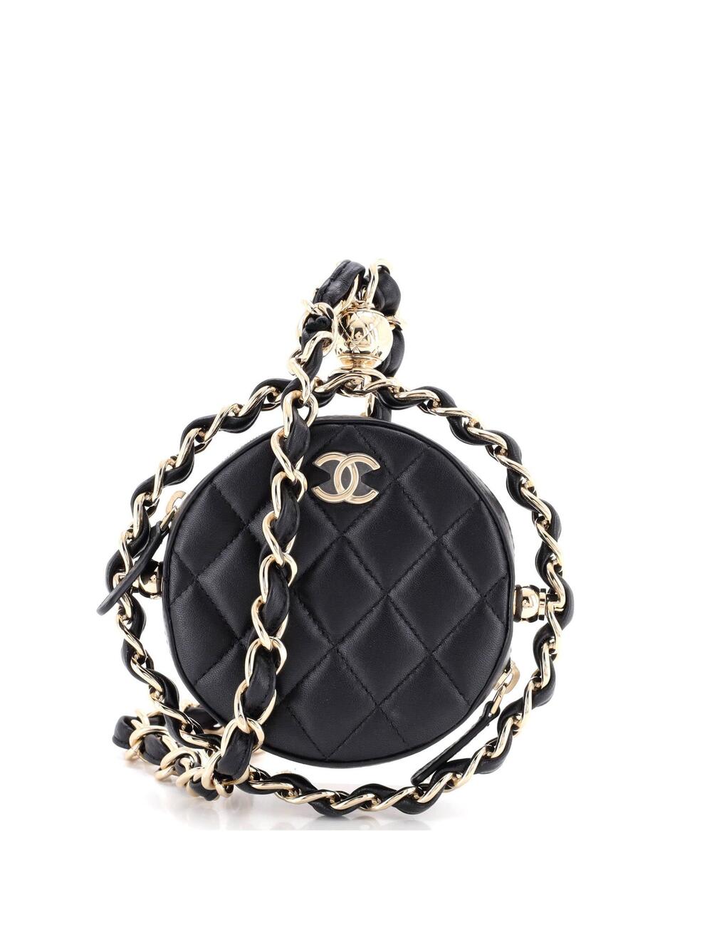 Chanel Frame Chain Around Round Clutch #377807C32B